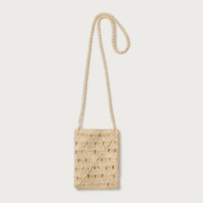 Raffia Crossbody Phone Pouch