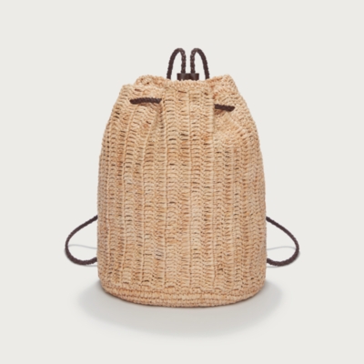 Raffia Duffle Bag