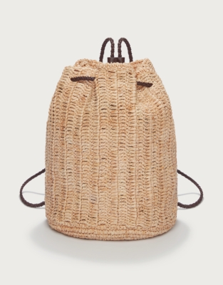 Raffia Duffle Bag