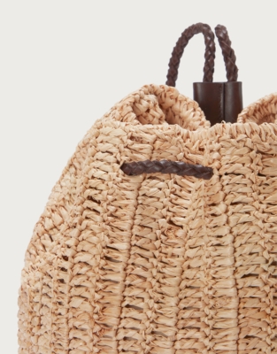 Raffia Duffle Bag
