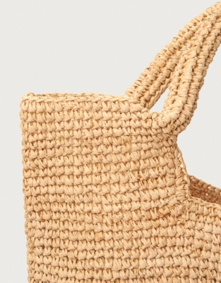 Raffia Foldover Large Bag