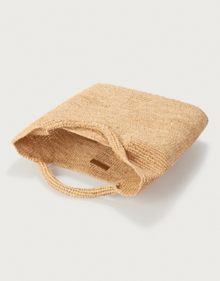 Raffia Foldover Large Bag