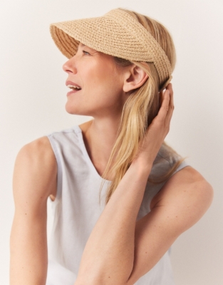 Raffia Straw Visor