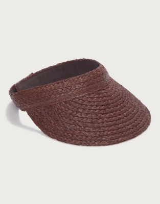 Raffia Visor - Chocolate