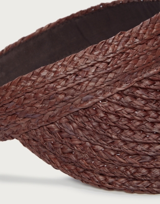 Raffia Visor - Chocolate