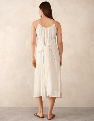 Ramie Dress with Drape Detail