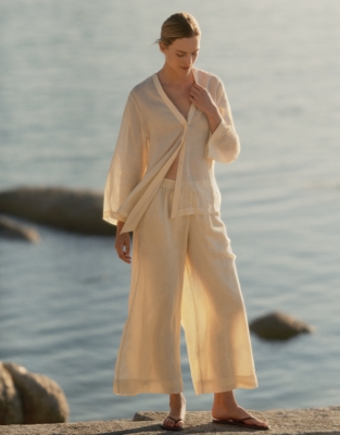 Ramie Relaxed Draped Shirt