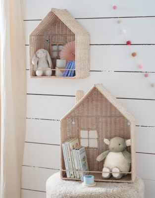 Rattan House Bookshelf – Set of 2