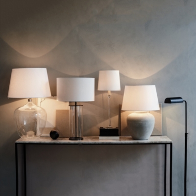 white company floor lamp