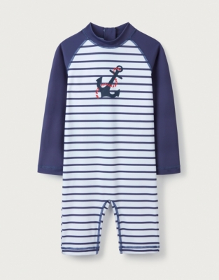 Recycled Anchor Stripe Surfsuit (0–18mths)