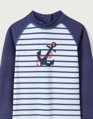 Recycled Anchor Stripe Surfsuit (18mths—6yrs)