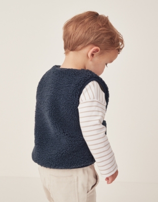 Recycled Borg Gilet (0–18mths)