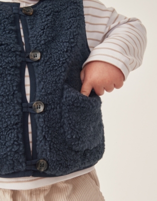 Recycled Borg Gilet (0–18mths)