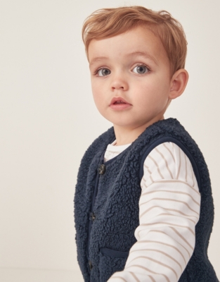 Recycled Borg Gilet (0–18mths)