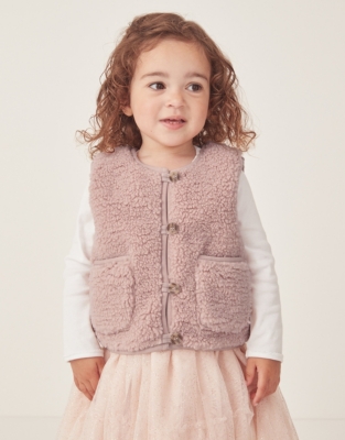 Recycled Borg Gilet (0–18mths)
