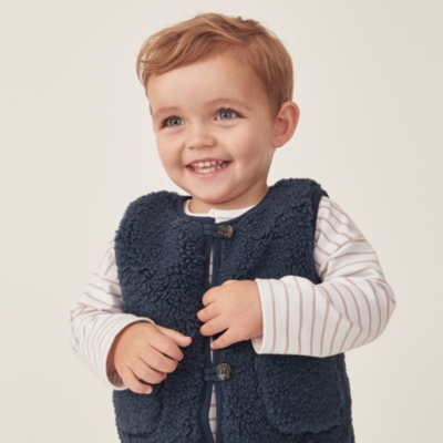 Recycled Borg Gilet (0–4yrs)