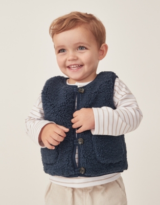 Recycled Borg Gilet (0–4yrs)