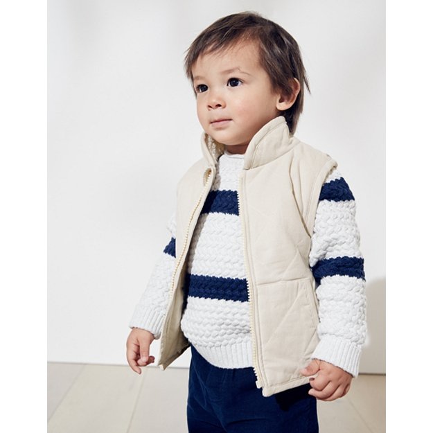 Recycled-Borg-Lined Cord Gilet 1-1 1/2Y The White Company Clothing Jackets Gilets 0-18mths 