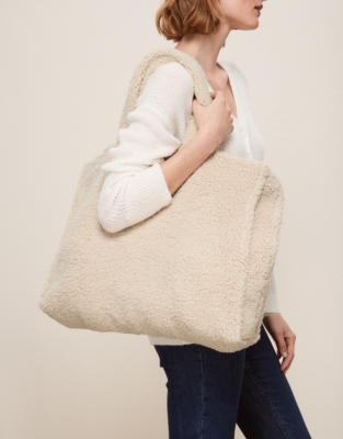 Recycled-Borg Shopper Bag | Handbags & Wallets | The White Company US