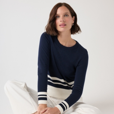 Recycled Cotton Rich Colorblock Sweater