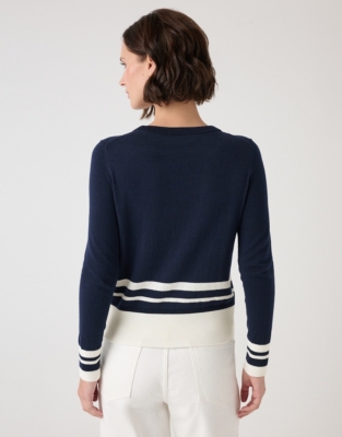 Recycled Cotton Rich Colourblock Jumper