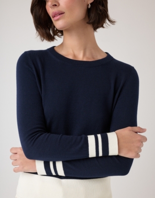 Recycled Cotton Rich Colourblock Jumper