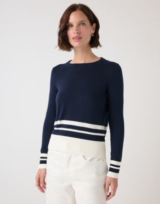 Recycled Cotton Rich Colourblock Jumper