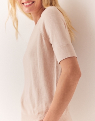 Recycled Cotton Rich Knitted T-Shirt - Shell