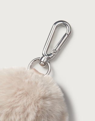 Recycled Faux Fur Keyring Accessories Sale The White Company UK