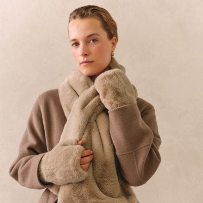 Recycled Faux Fur Mittens