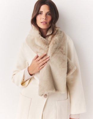 The white company store faux fur jacket