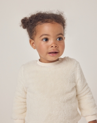 Recycled Fibers Fluffy Sweatshirt & Joggers Set (0–24mths)