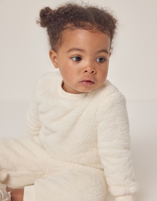 Recycled Fibers Fluffy Sweatshirt & Joggers Set (0–24mths)