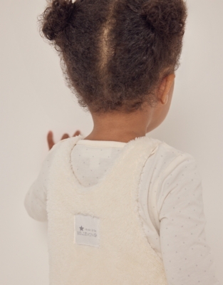 Recycled Fibres Fluffy Dungarees & Star Top Set (0–24mths)