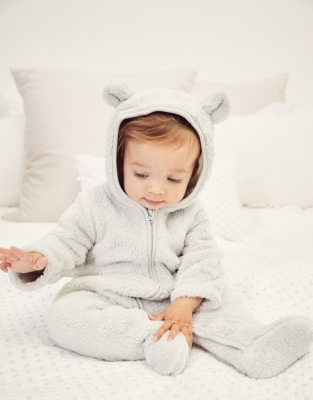 Recycled Grey Fleece Romper