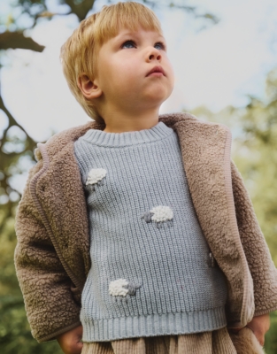 Recycled Polyester Borg Jacket (0–4yrs)