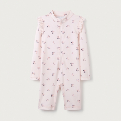 Recycled Ruffle Floral Surfsuit (0–18mths)