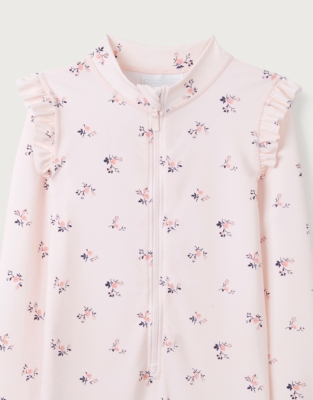 Recycled Ruffle Floral Surfsuit (0–18mths)