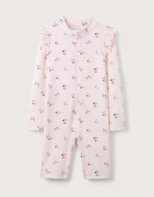 Recycled Ruffle Floral Surfsuit (0–18mths)