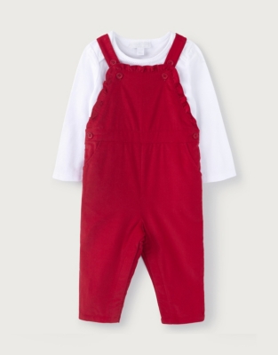 Red store baby dungarees