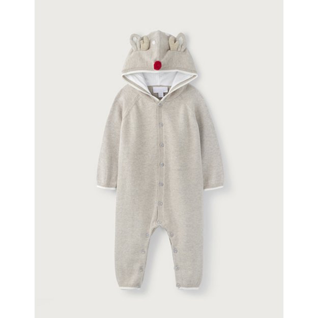 Reindeer Knitted Romper (0–24mths) | Unisex | The  White Company