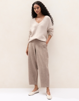 Relaxed Boiled Wool Trousers