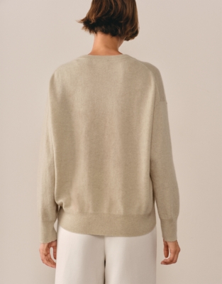 Relaxed Cashmere Crew Neck Jumper - Pistachio