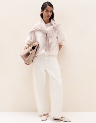 Relaxed Cashmere Crew-Neck Jumper - Porcelain