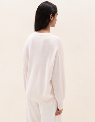 Relaxed Cashmere Crew-Neck Jumper - Porcelain