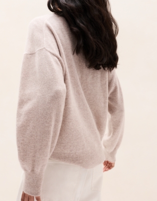 Relaxed Cashmere Crew-Neck Jumper - Mid Taupe Marl