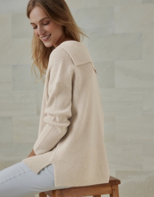 Relaxed Collar Jumper With Recycled Wool Jumpers & Cardigans The