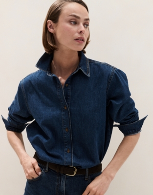 Relaxed Denim Boyfriend Shirt