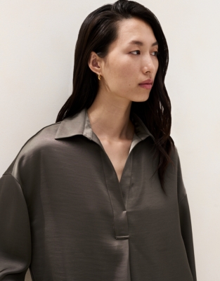 Relaxed Double Layered Popover Shirt