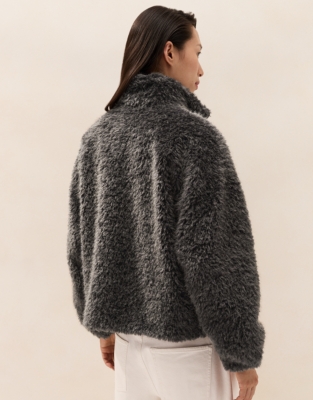 Relaxed Faux-Fur Jacket